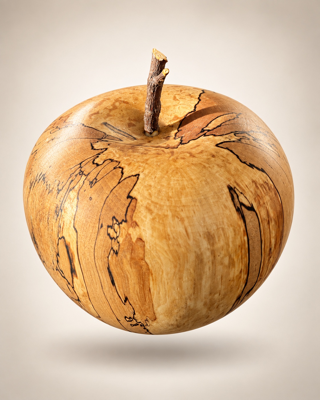 Détail de la pomme tournée
